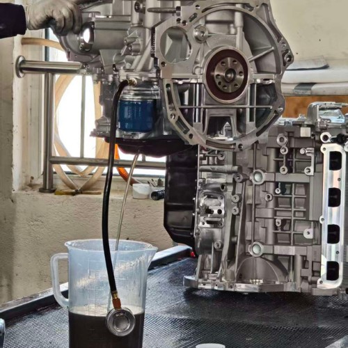 oil draining after hot testing